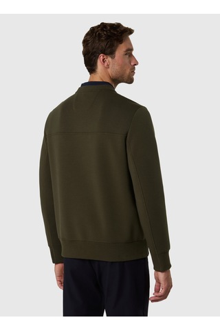North Sails Yeşil Erkek Bisiklet Yaka Regular Fit Baskılı Sweatshirt Ns0000691336 Koyu Yeşil