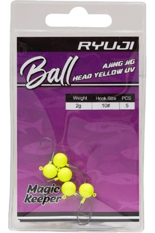 Ryuji Ball Ajing Yellow Uv 10 Jig Head 2gr 2gr