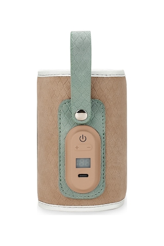 Maiyame Usb Sıcaklık Regülatörlü Dışarıda Kullanıma Uygun Anne Çanta, Bebek Biberonlarını Sabit Sıcaklıkta Tutabilir, Isıtabilir - Bej Diğer