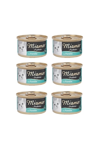 Miamor Pastete Alabalıklı Tahılsız Konserve Kedi Maması 6 x 85 G