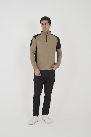 Camp Scoutland Camp138 Outdoor Tactical Su iticili Erkek Bej-Siyah Taktik Sweatshirt