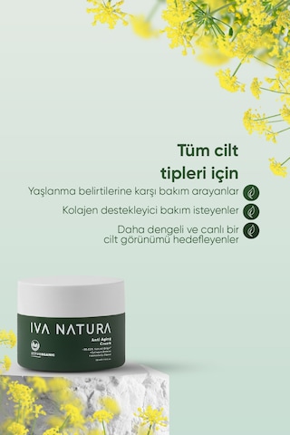 Iva Natura Onarıcı Gece Kremi Ölmez Çiçek Özlü 50 ML