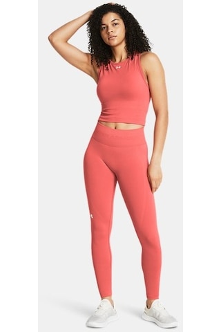 Under Armour Kadın Ua Train Dikişsiz Tayt 1381662-811 Beyaz - Pembe