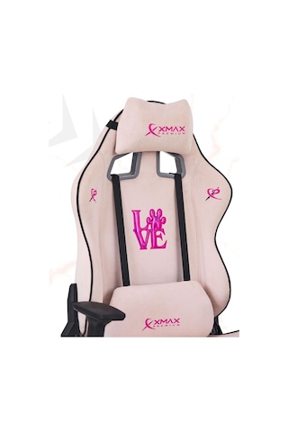 Rio Love Açık Pembe Su İtici Lüks Kadife Şönil Kumaş Oyuncu Koltuğu 120 Kg Taşıma Pembe
