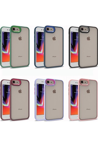 Apple Uyumlu iPhone Se 2022 Zore Flora Kılıf-siyah