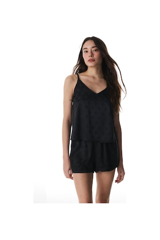Penti Siyah Lilah Saten Şortlu Pijama Takımı