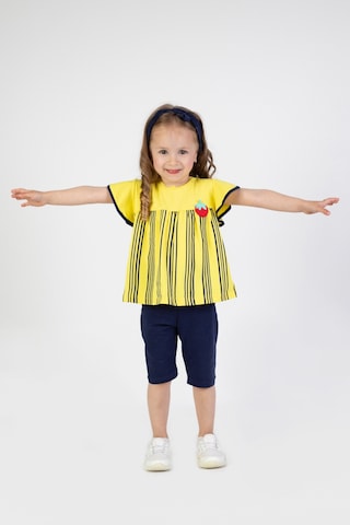 Harika Kids Kız Bebek Kaprili Kısa Kollu Karpuz Kol Bandanalı Yazlık Basic Alt-üst Takım 6-24 Ay 001