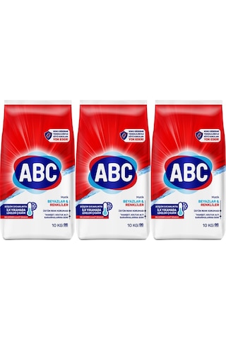 Abc Matik Toz Çamaşır Deterjanı 30kg 3pk 10kg Klasik 198 Yıkama