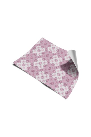 Mutfak Tezgah Arası Kendinden Yapışkanlı Folyo Kaplama Pembe Çiçekli Fayans Desen 60cmx100cm