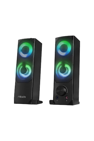 Mikado Md-s102 2.0 3wx2ch Rgb Ledli Siyah Usb Soundbar Speaker Hoparlör