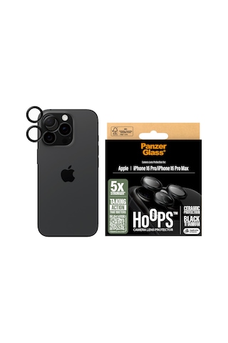 Panzerglass Hoops Apple Uyumlu iPhone 16 Pro 16 Pro Max 17 Pro Seramik Kamera Lens Koruyucu