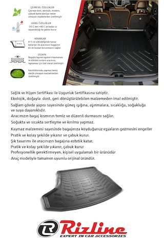 Rizline Volvo Ex30 2024 Sonrası 3d Bagaj Havuzu Siyah
