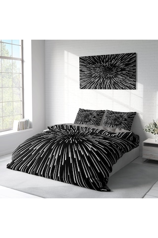 Monohome Galaxy Star 3D Pamuk Saten Çift Kişilik Nevresim Takımı Çok Renkli