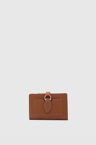 Shule Bags Kiki Çıtçıt Kapamalı Kadın Cüzdan Taba