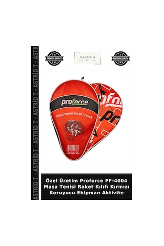 Özel Üretim Proforce Pf-4004 Masa Tenisi Raket Kılıfı Kırmızı Koruyucu Ekipman Aktivite