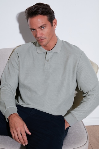 Buratti Pamuklu Regular Fit Düğmeli Polo Yaka Erkek Sweat 5905739 Gri