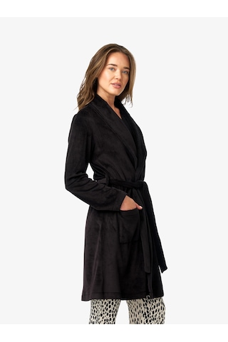 Blackspade Kadın Polar Sabahlık 52222 - Siyah
