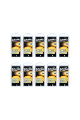 Duracell 10 Numara İşitme Cihazı Pili 6 x 10'lu