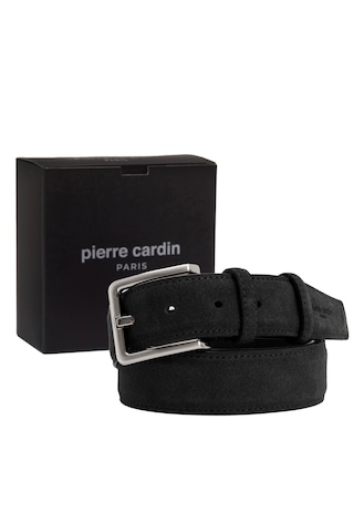Pierre Cardin Suet Deri Erkek Kemer En 3,5 Cm Pc-1009 Siyah - Suet
