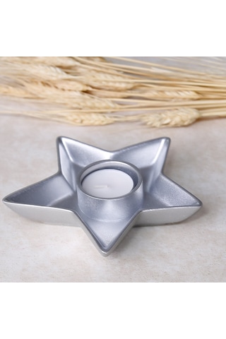 Evora Tealight Mumluk Gümüş