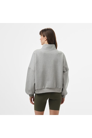 Vans Loose Mock Neck Kadın Gri Sweatshirt Cement Heather