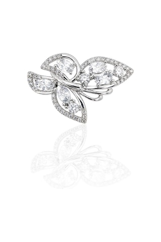 Oya Silver Zirkon Taşlı Gümüş Minimal Kelebek Broş Oyot407 Oya Silver Zirkon Taşlı Gümüş Minimal Kelebek Broş Oyot407