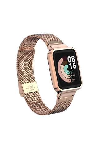 Xiaomi Redmi Watch Mi Watch Lite Uyumlu Krd-59 Metal Kordon Casey Mobile Gold