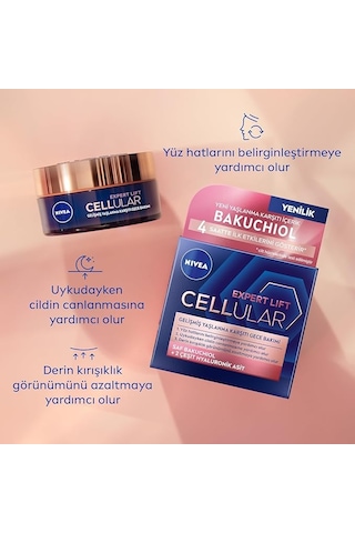 Nıvea Cellular Expert Lift Gelişmiş Yaşlanma Karşıtı Gece Kremi 50 Ml