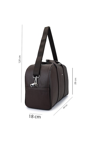 Tamer Tanca Unisex Suni Deri Kahverengi El Valizi 1012 2023 Vlz Sk25-26 Kahve Fltr