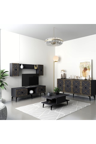 Retro 15 Cm Sehpa,tv Ünitesi Mobilya Ayağı 4 Adet Siyah