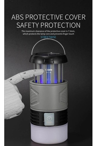 Jialan Güneş Sivrisinek Lamba Uv Bug İşık Usb Şarj Edilebilir