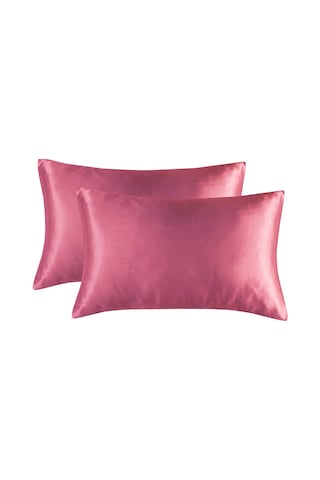 Vkemall Pembe Renkli Simülasyon İpek Yastık Kılıfı, 51x92 Cm, Ev Dekorasyonu, Konfor Sağlar, Dayanıklı Malzeme, 2 Adet Diğer