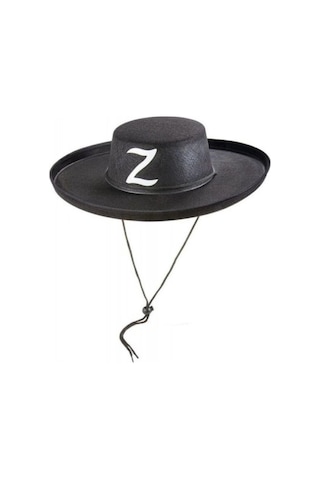 Z Logolu Yetişkin Boy Bağcıklı Zorro Şapkası Diğer