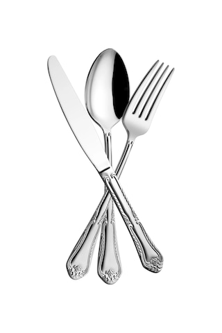 Dıana - 4125 - 36 Parça, 1. Sınıf Paslanmaz Çelik, Modern, Çatal, Kaşık, Bıçak Takımı, Gümüş Renk Gümüş