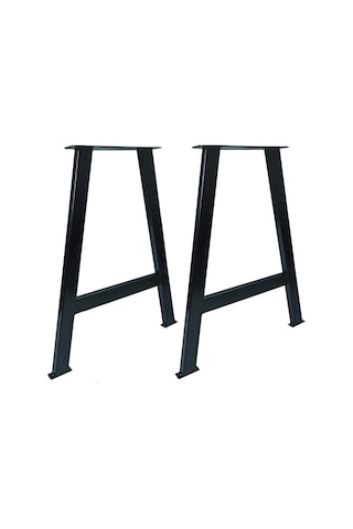 Bin1Fırsatt Masa Ayağı Ahşap Masif Kütük Çalışma Yemek Masası Metal A Ayak