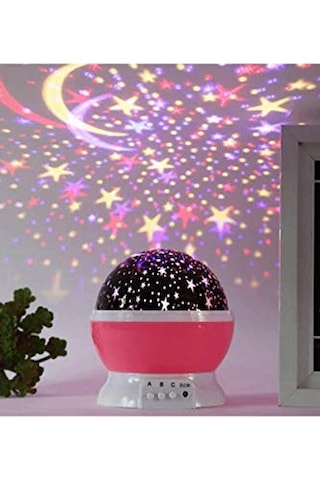 Technosmart Renkli Ve Dönen Star Master Projeksiyon Gece Lambası Pembe Genel
