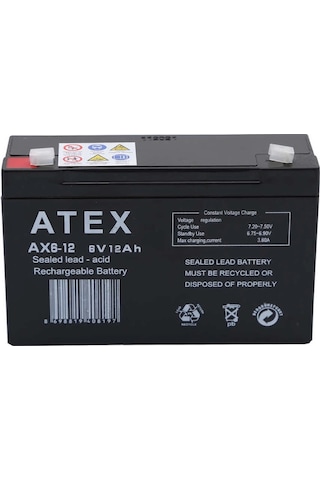 Atex Ax6-12 6v 12ah Akü