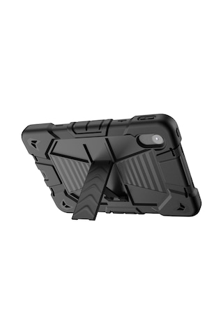 Tablet Kılıfı Lenovo Tab M11 Tb330fu 331fc/ K11/ Xiaoxin Pad 11 2024 Pc + Kickstand İle Silikon Darbeye Dayanıklı Koruyucu Kapak - Siyah Kapaklı Kılıf