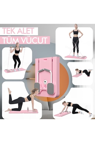 Çok Fonksiyonlu Egzersiz Aleti, Pilates Reformer, Direnç Bantlı, Ev Tipi Istasyon Tahtası, Zama