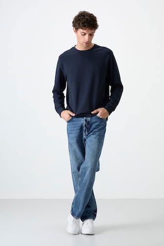 Tommy Life Lacivert Basic O Yaka Rahat Form Erkek Sweatshirt - 88053 Lacivert