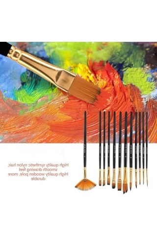 12'li Fırça Seti Ve 5'li Metal Spatula Seti