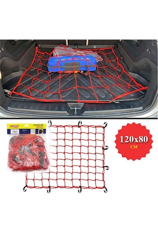 Bagaj Filesi Elastik Kırmızı Çok Amaçlı 120x80cm 4620626