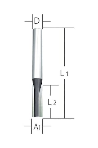 Makita D-07892 Freze Düz Kanal Bıçağı 12 Mm