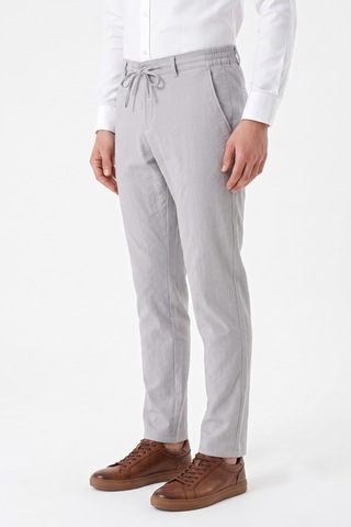 Günce Erkek Regular Kalıp Jogger Pantolon Gofre Kumaş Bgl-st05632 A.Gri