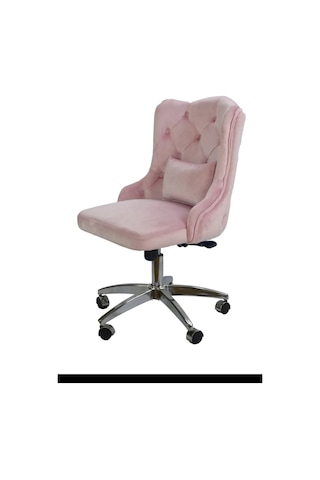 Çalışma Koltuğu Ofis Sandalyesi Makyaj Sandalyesi Pembe