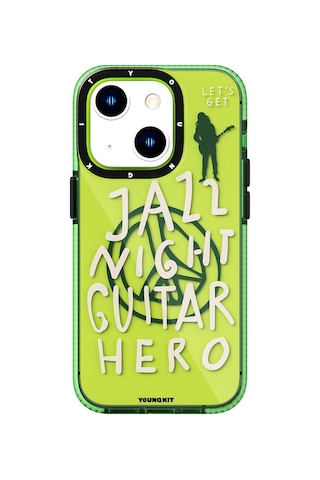 Apple Uyumlu iPhone 13 Kılıf Şeffaf Renkli Yazı Temalı Tasarım Youngkit Jazz Serisi