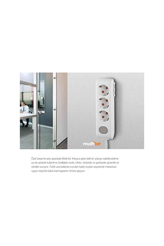 Multi-let 3lü Topraklı Kablolu Ç.k 5mt Priz, Beyaz 12