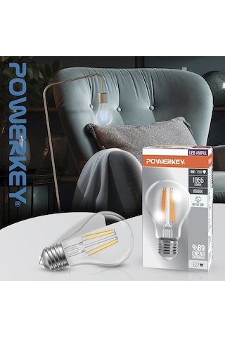 Powerkey Led Filament Ampul - Beyaz Işık