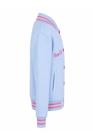 Trender Düğmeli A Baskı 3 İp Kolej Açık Mavi Erkek Çocuk Sweatshirt 8088