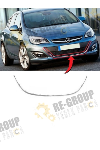 Opel Astra J Ön Tampon Orta Izgara Alt Krom Çıtası - 1322022